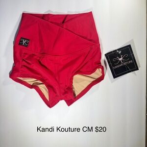 Girls Dancewear Red Shorts NWT Kandi Kouture